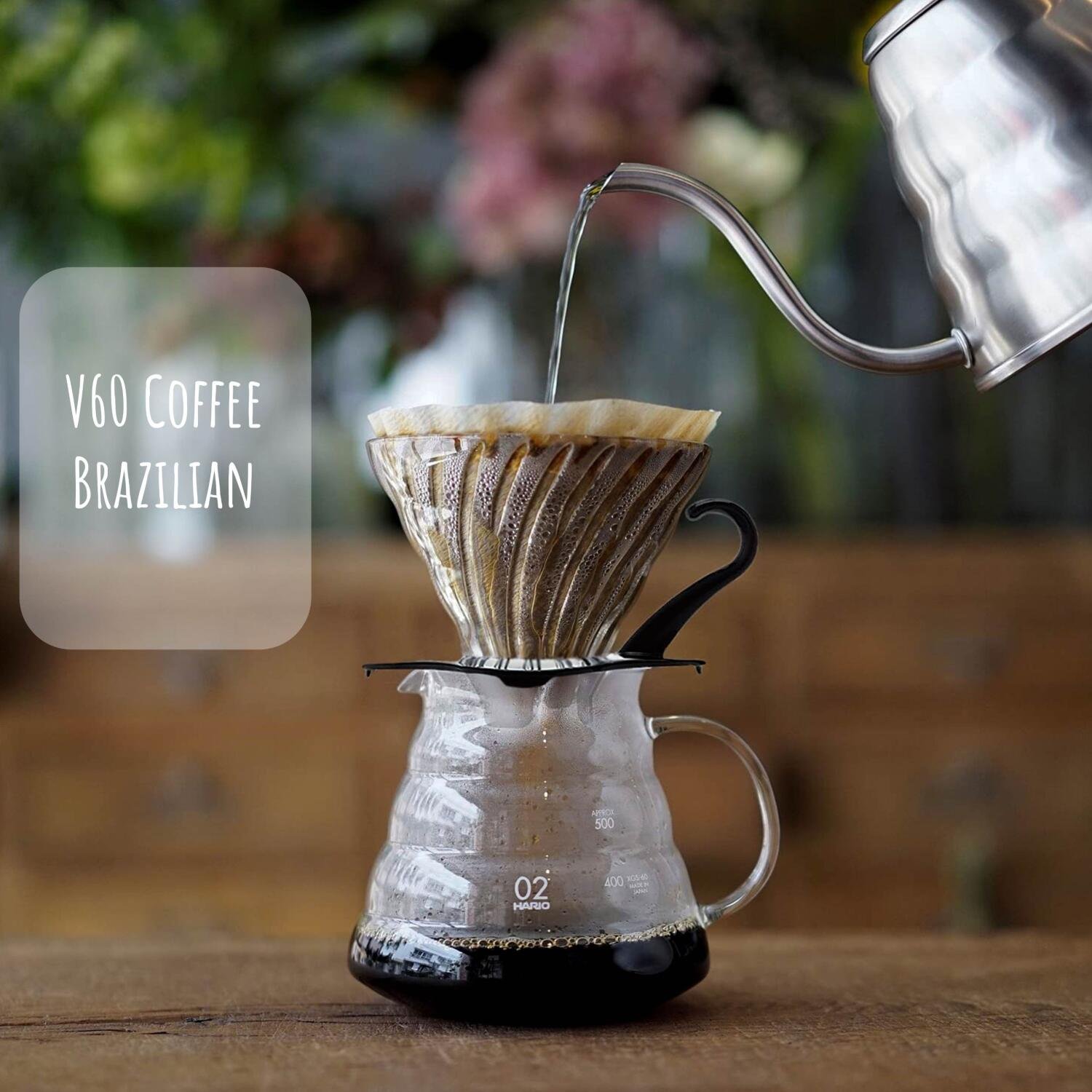 V60 Brazilian pour-over coffee
